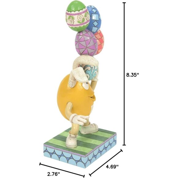 81tLE9kAm-L._AC_UF894,  Enesco M&M\'s by Jim Shore Yellow Character Balancing Easter Eggs Figurine, NEW
